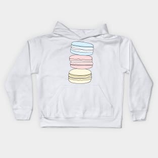 Macaron Dessert Stack Pastel Colors Kids Hoodie